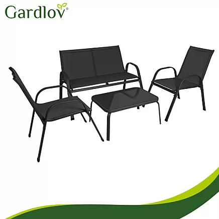 Balcony furniture set - black Gardlov