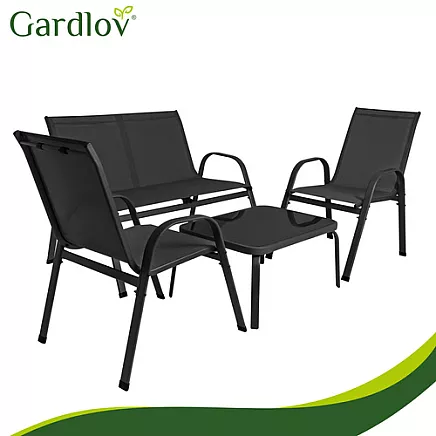 Balcony furniture set - black Gardlov