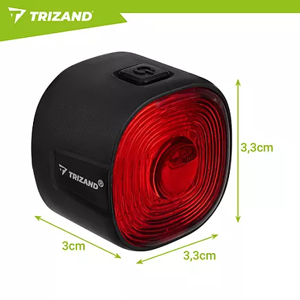 Trizand red bicycle lamp