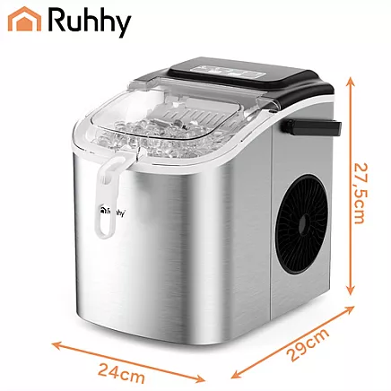 Ice cube maker 1.2l silver + Ruhhy scoop