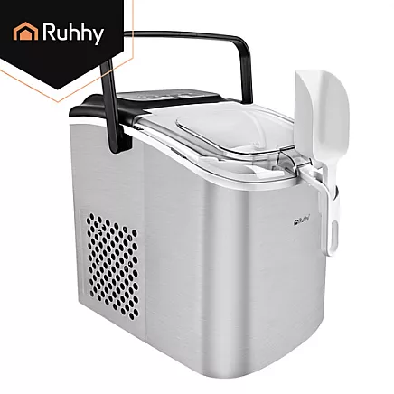 Ice cube maker 1.2l silver + Ruhhy scoop