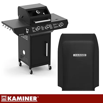 Gas grill 2+1 10kW Varen Black 3.0 Kaminer