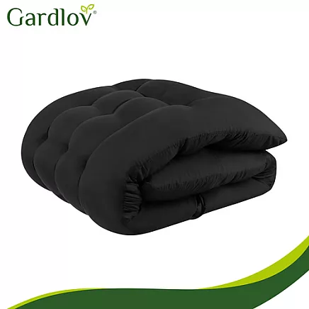 Gardlov black quilted garden lounger cushion