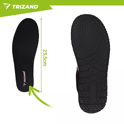 Black and pink water shoes - size 38 5mm Trizand