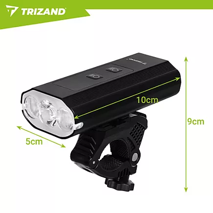 1300lm LED bike light + Trizand rear light