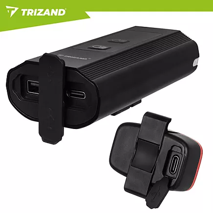 1300lm LED bike light + Trizand rear light