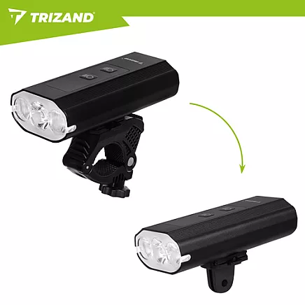 1300lm LED bike light + Trizand rear light