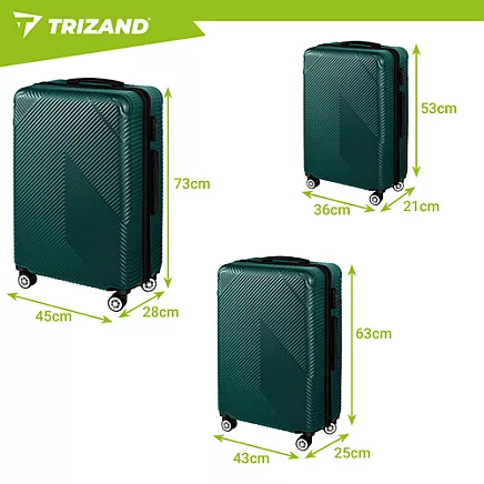 3-in-1 suitcase set - green Trizand 27672