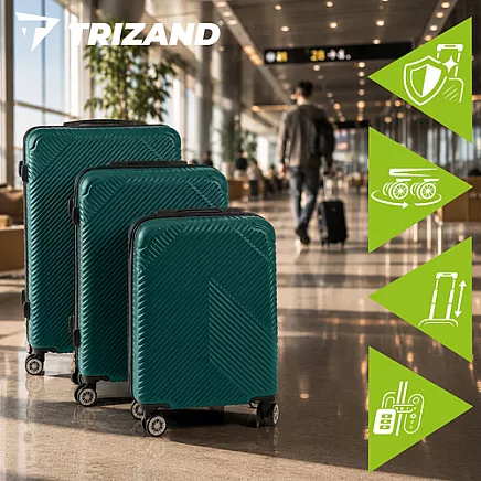 3-in-1 suitcase set - green Trizand 27672