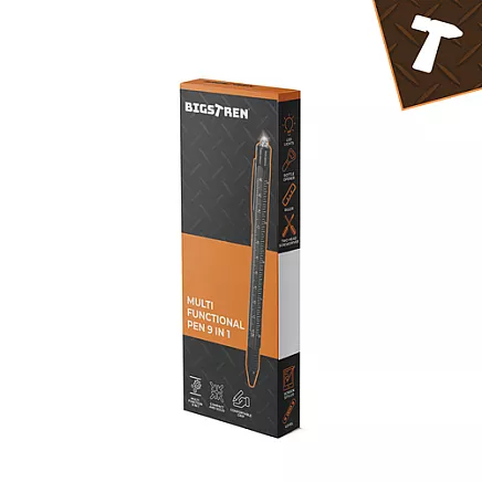 Multifunctional pen - black 9-in-1 Bigstreen