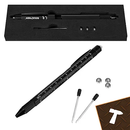 Multifunctional pen - black 9-in-1 Bigstreen