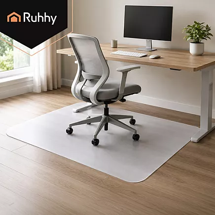 Ruhhy chair protection mat 90x130cm - milky