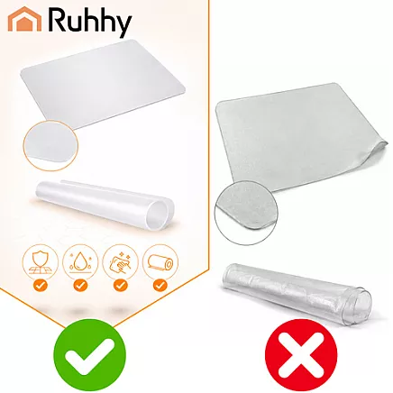 Ruhhy chair protection mat 90x130cm - milky