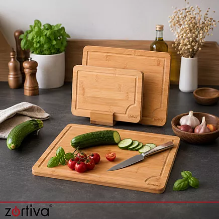Bamboo chopping board - 3 pcs Zortiva