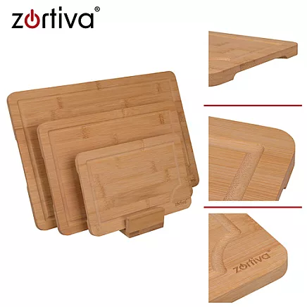 Bamboo chopping board - 3 pcs Zortiva