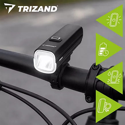 1000lm LED bike light + Trizand rear light