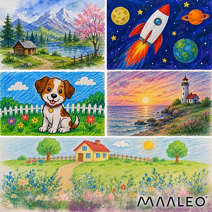 Painting set in a suitcase - Maaleo astronaut