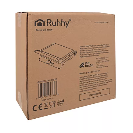 Ruhhy 26176 2000W Electric Grill/Toaster