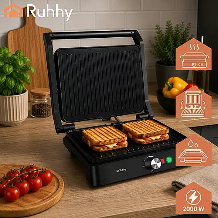 Ruhhy 26176 2000W Electric Grill/Toaster