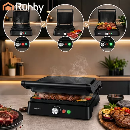 Ruhhy 26176 2000W Electric Grill/Toaster