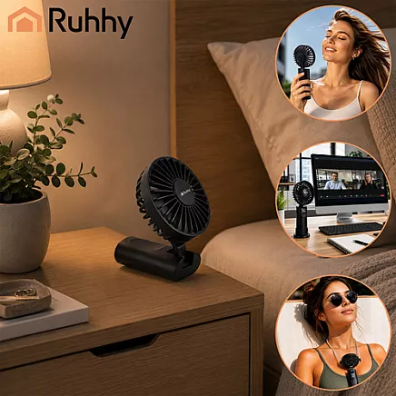 Ruhhy Mini Black Hand Fan