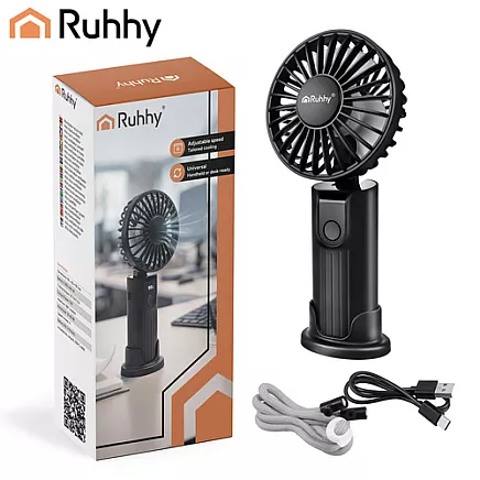 Ruhhy Mini Black Hand Fan