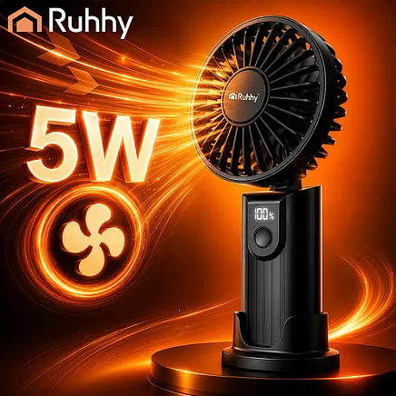 Ruhhy Mini Black Hand Fan