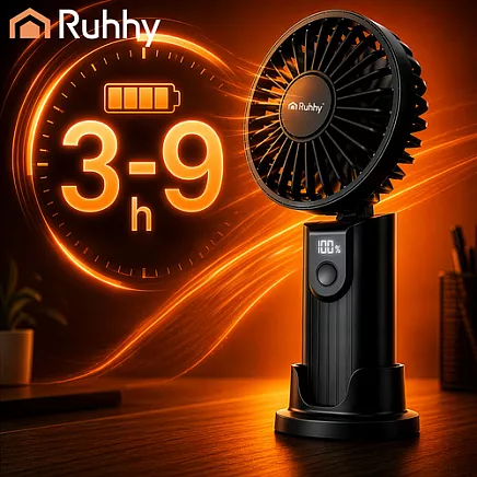 Ruhhy Mini Black Hand Fan