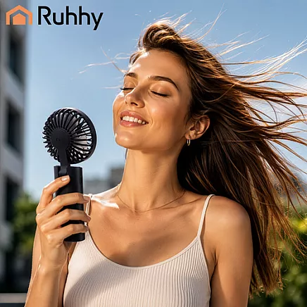 Ruhhy Mini Black Hand Fan