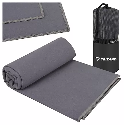Quick-drying towel 180x100cm gray Trizand