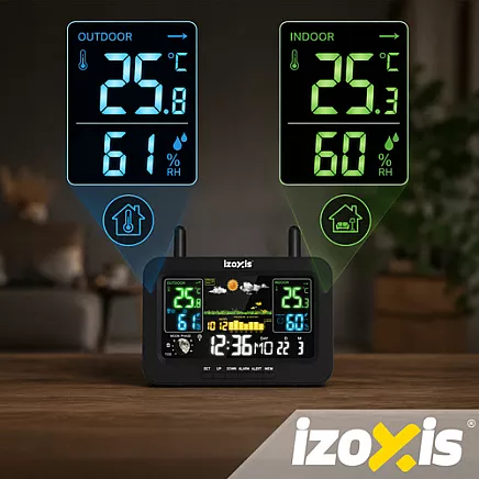 Izoxis 16x13x5cm weather station