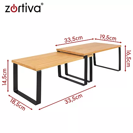 Półka kuchenna bambusowa - 2 szt. Zortiva