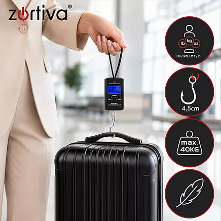 Waga bagażowa LED - 40kg Zortiva