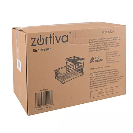 Zortiva two-level dish drainer