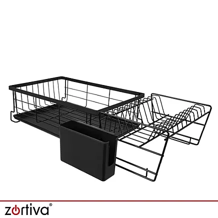 Zortiva two-level dish drainer