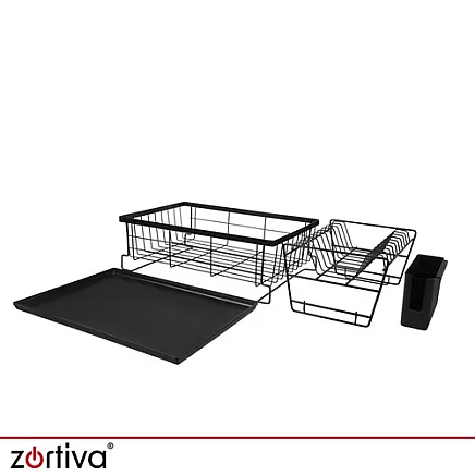Zortiva two-level dish drainer