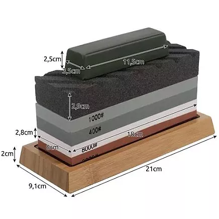 Sharpener for Kitchen Knives Chisels Water Stone Sharpening Stone + Strap RUHHY 23763