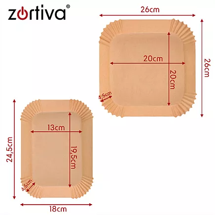 Wkład papierowy do frytkownicy podw.100szt Zortiva