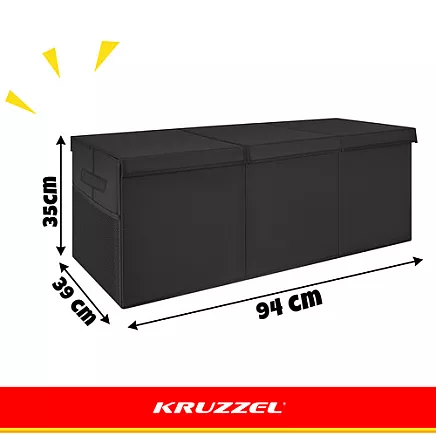 Skrzynia na zabawki - czarna Kruzzel