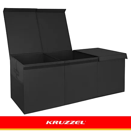 Skrzynia na zabawki - czarna Kruzzel