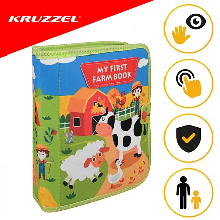 Książeczka manipulacyjna - farma Kruzzel