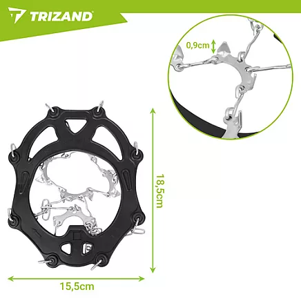 Shoe grips/anti-slip spikes 41-44 Trizand