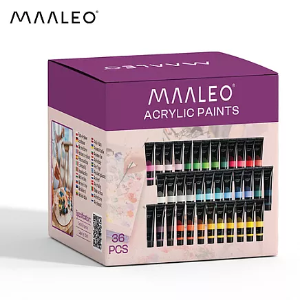 Farby akrylowe 20ml - 36szt. Maaleo