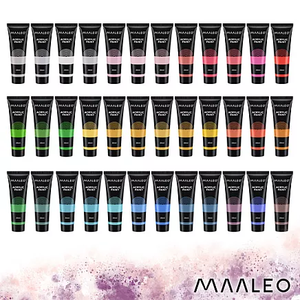 Farby akrylowe 20ml - 36szt. Maaleo