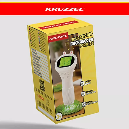 Kruzzel 1000x White Educational Microscope