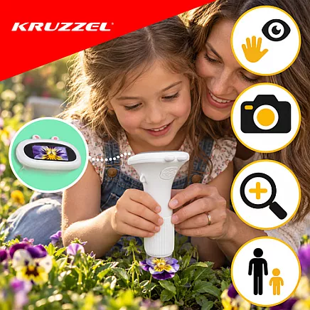 Kruzzel 1000x White Educational Microscope