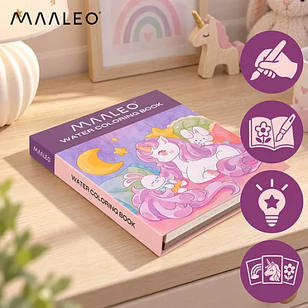 Water coloring page - Maaelo the unicorn