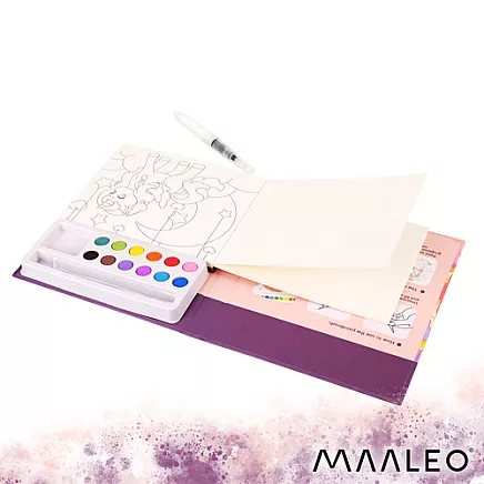 Water coloring page - Maaelo the unicorn