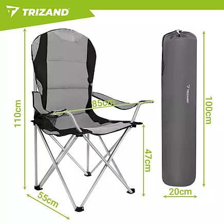 Trizand Black and Gray Fishing Chair