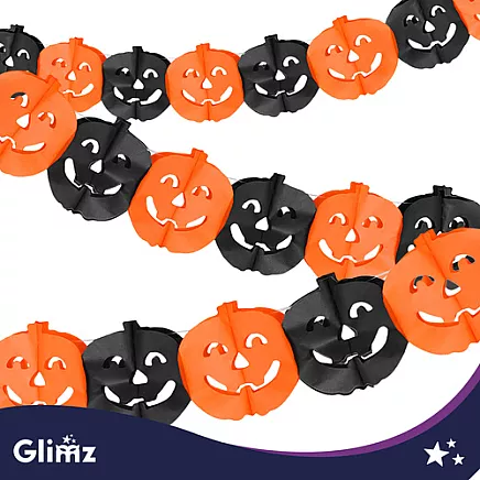 Garland - pumpkin 3m Glimz